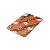 Tapis De Bain Thème d'Halloween citrouille, motif sans couture. (Angle)