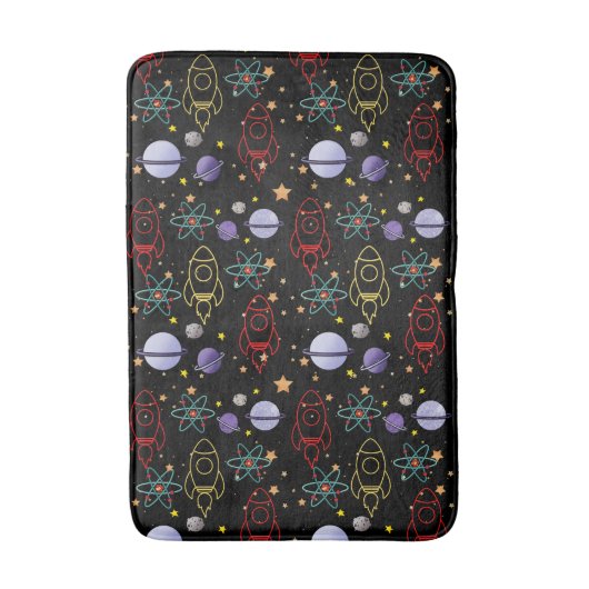 Tapis De Bain Thème Espace (Devant (Vertical))