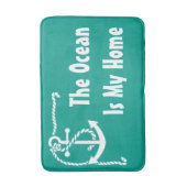 Tapis De Bain Thème nautique de la plage (Devant (Vertical))