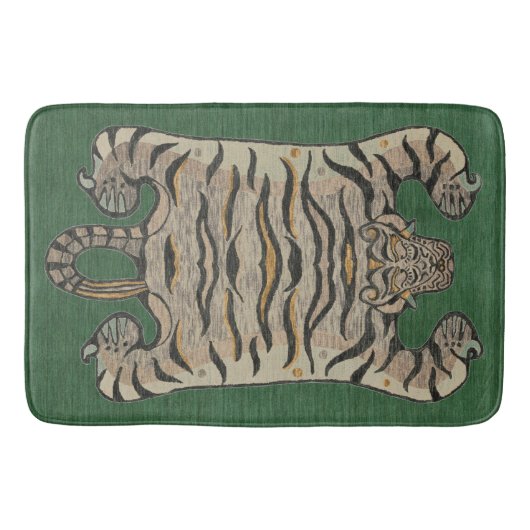 Tapis De Bain Tibétain Tiger Mat Vert (Devant)