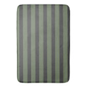 Tapis De Bain Tic vert olive rayé moderne (devant Vertical)