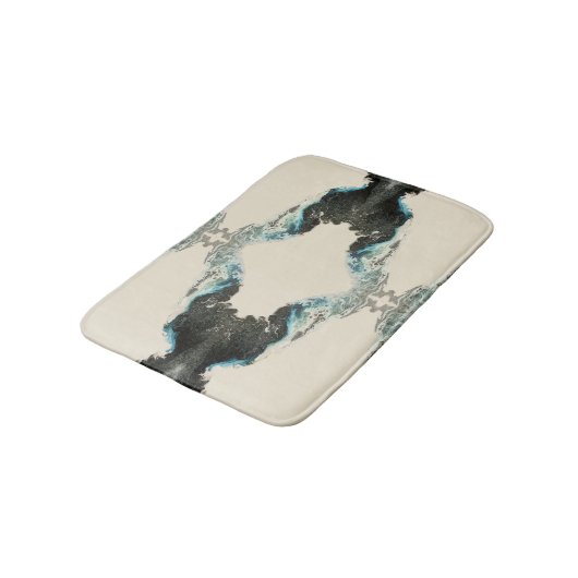 Tapis De Bain Tidal Echoes — Abstract Fluid Ink Pattern (Angle)