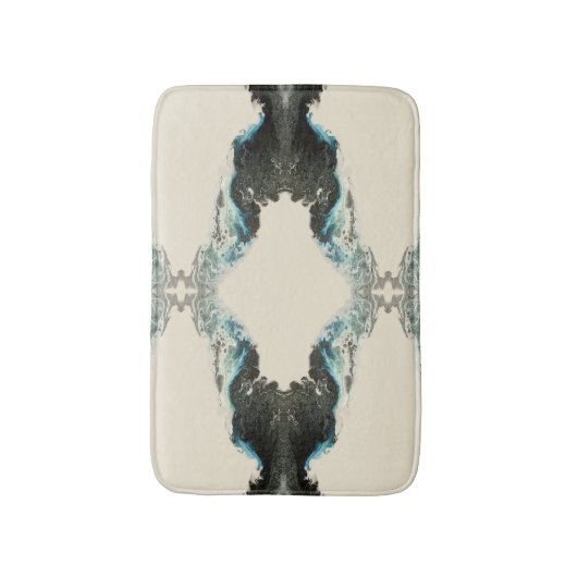 Tapis De Bain Tidal Echoes — Abstract Fluid Ink Pattern (Devant (Vertical))