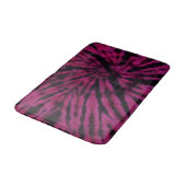 Tapis De Bain Tie-Dye Purple Pink Black Hippie Retro Pattern  (Angle)