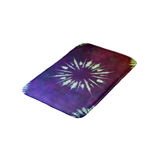 Tapis de bain Tie Dye Violet (Angle)
