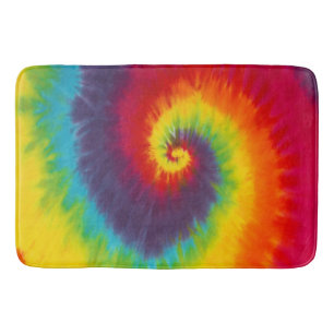 Tapis De Bain Tiedye Licou Tourbillon Arc-en-ciel Couleur Cool