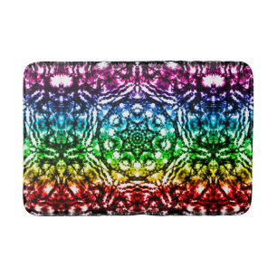Tapis De Bain Tiedye Mandala Étoile Arc-en-ciel