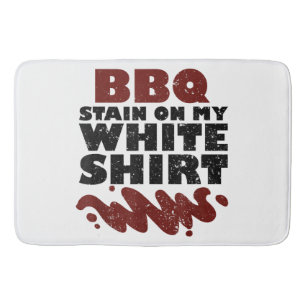 Tapis De Bain Tige barbecue sur mon blanc