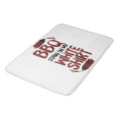 Tapis De Bain Tige barbecue sur mon blanc Premium (Angle)