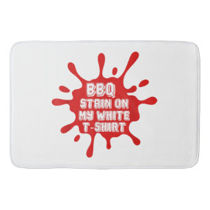 Tapis De Bain Tige BBQ Sur Ma T Chemise Blanche Drôle Dit Sarcas