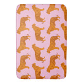 Tapis De Bain Tiger animal rose moderne (devant Vertical)