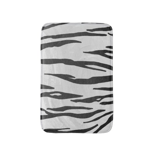 Tapis De Bain Tiger noir et blanc (Devant (Vertical))