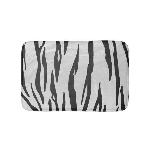 Tapis De Bain Tiger noir et blanc (Devant)