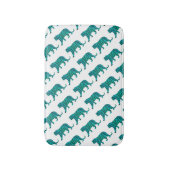 Tapis De Bain Tiger noir et Turquoise (Devant (Vertical))