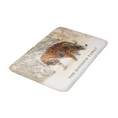 Tapis De Bain Tigers d'hiver nom personnalisé nattes de bain (Angle)