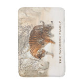 Tapis De Bain Tigers d'hiver nom personnalisé nattes de bain (Devant (Vertical))
