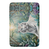 Tapis De Bain Tigre blanc dans une jungle bleue verte (devant Vertical)