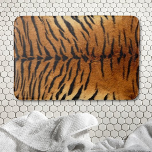 Tapis De Bain Tigre de fourrure d'animal de la jungle tribale Im