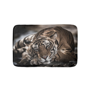 Tapis De Bain Tigre de Ranthambore : gros plan.