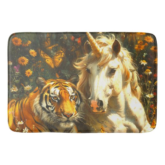 Tapis De Bain Tigre et licorne (Devant)
