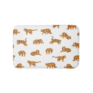 Tapis De Bain Tigre japonais : Doodle Vintage sans joint