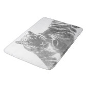 Tapis De Bain Tigre noir et blanc (Angle)