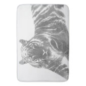 Tapis De Bain Tigre noir et blanc (devant Vertical)