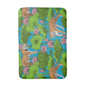 Tapis De Bain Tigres dans l'étang rose lotus (Devant (Vertical))