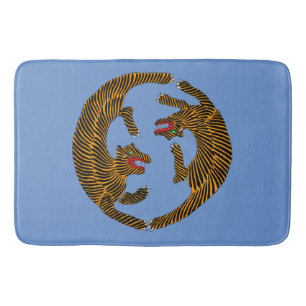 Tapis De Bain Tigres d'art populaire japonais