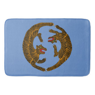 Tapis De Bain Tigres d'art populaire japonais