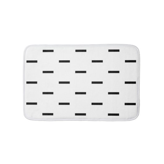Tapis De Bain Tirets blancs et noirs (Devant)