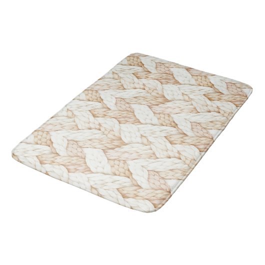 Tapis De Bain Tissages Blanc Crème (Angle)