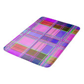 Tapis De Bain Tissu à motif tartan rose Madras (Angle)