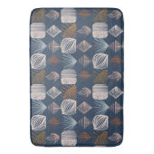 Tapis De Bain Tissu Tribal des Caraïbes : bleu marine, Boho (devant Vertical)