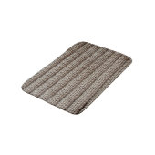 Tapis De Bain Tissu tricoté clair, texture brune. (Angle)