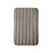 Tapis De Bain Tissu tricoté clair, texture brune. (Devant (Vertical))