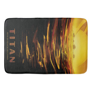 Tapis De Bain Titan la plus grande lune de la planète Saturne
