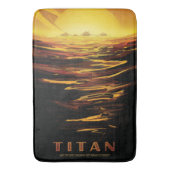 Tapis De Bain Titan la plus grande lune de la planète Saturne (devant Vertical)