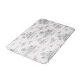 Tapis De Bain Toile de Jouy Bleue Côtière (Angle)