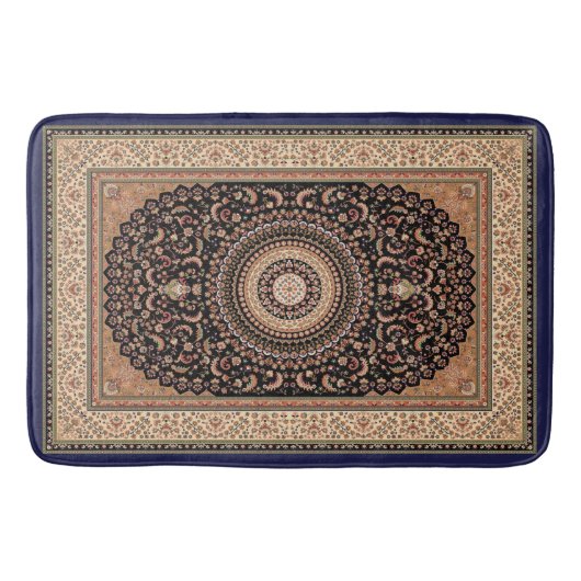 Tapis De Bain Toilette de bain en tan et vert perse (Devant)