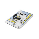 Tapis De Bain Toilette de chat Papier bleu Jaune (Angle)