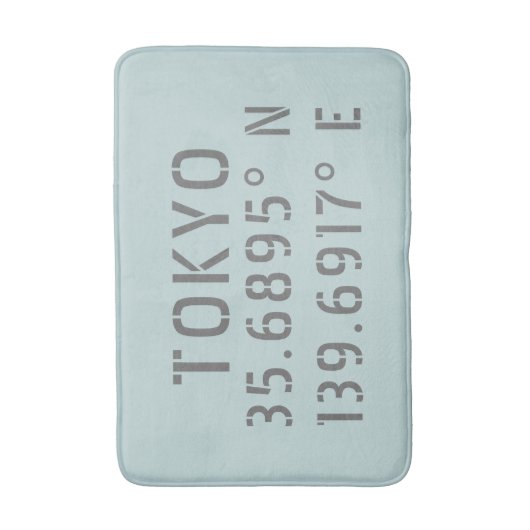 Tapis De Bain Tokyo Latitude Longitude (Devant (Vertical))