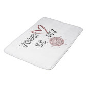 Tapis De Bain Ton coeur est mon boussole (Angle)