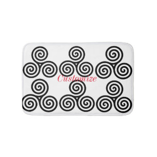 Tapis De Bain Tonnerre-Cove à trois spirales noires
