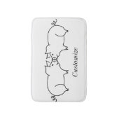 Tapis De Bain Tonnerre d'animal de porc (Devant (Vertical))