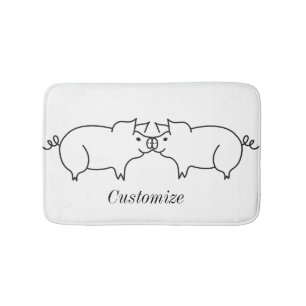 Tapis De Bain Tonnerre d'animal de porc