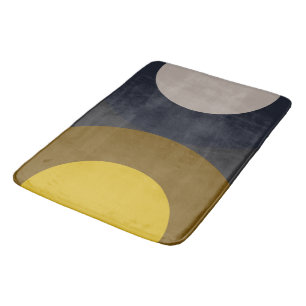 Tapis De Bain Tonnerre de moutarde de bronze moderne du milieu d