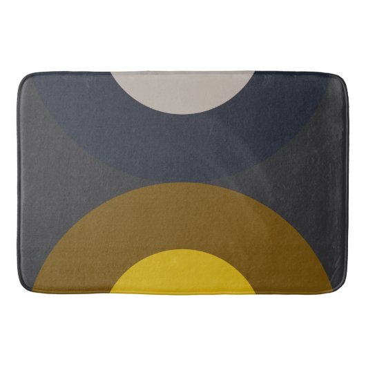 Tapis De Bain Tonnerre de moutarde de bronze moderne du milieu d (Devant)