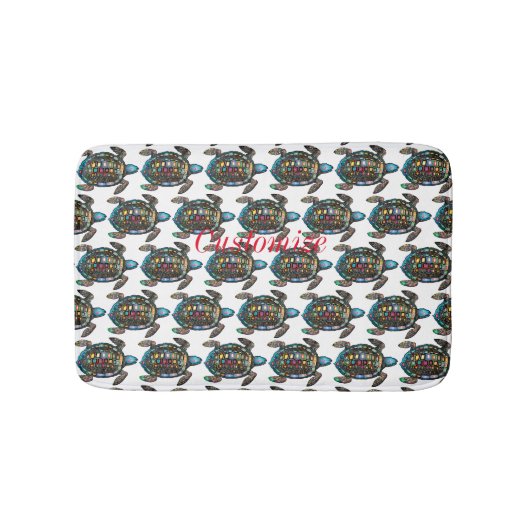 Tapis De Bain Tonnerre de tortue de mer (Devant)