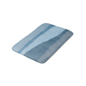 Tapis De Bain Tons Abstraits côtiers du chaume bleu (Angle)